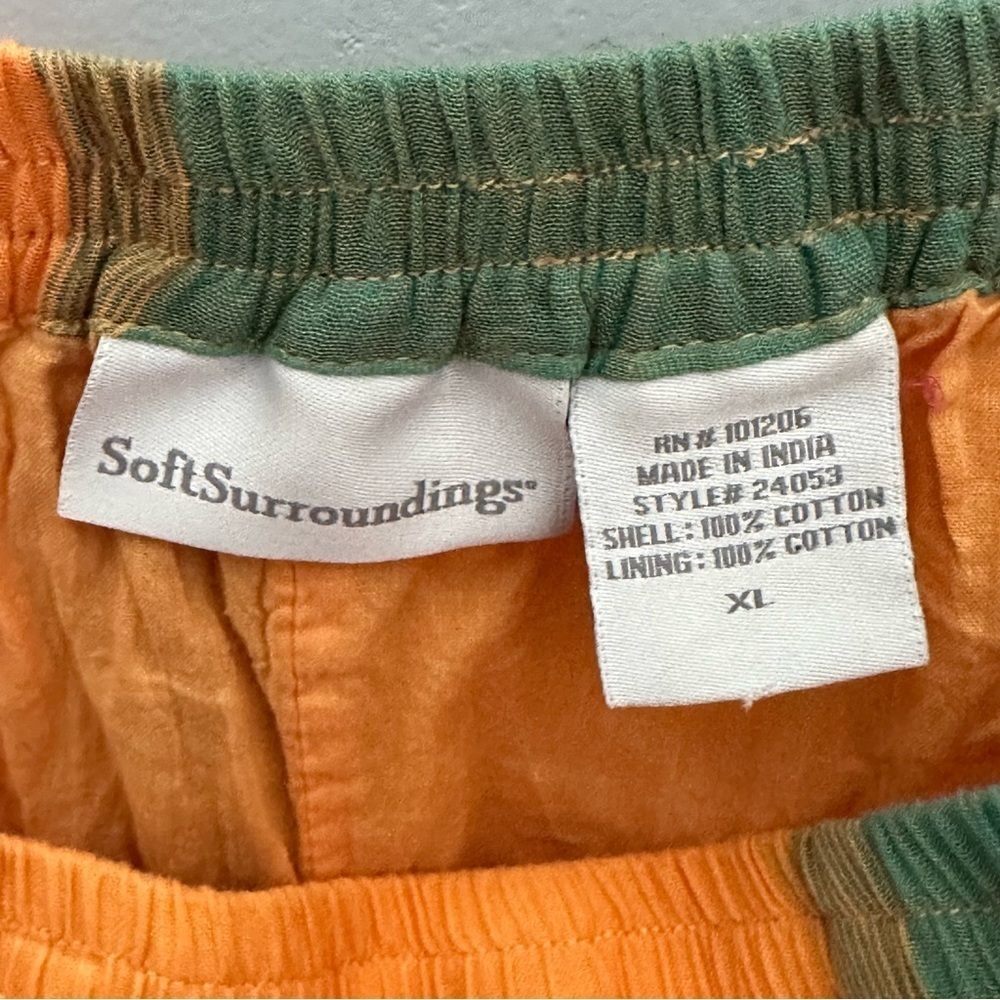 Soft Surroundings Plaid Long Maxi Skirt 00s  Bright Pastel Colorful Skirt XL - Picture 8 of 9